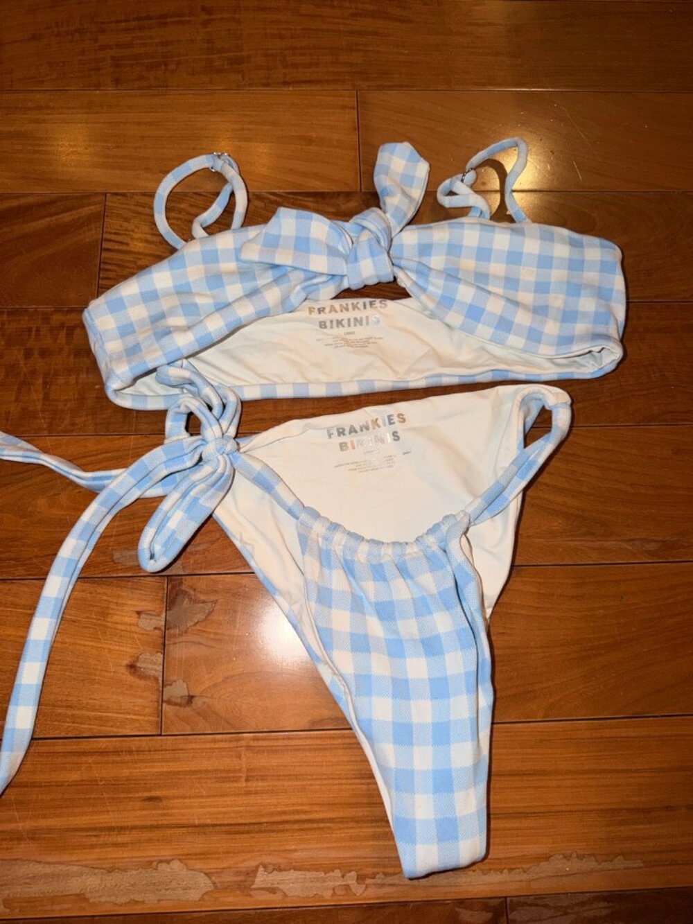 Frankies Bikinis Gingham Bikini Set